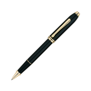 Cross Townsend系列亮黑金夾走珠筆 (CRS-TSD-LBLK-GT-RB)