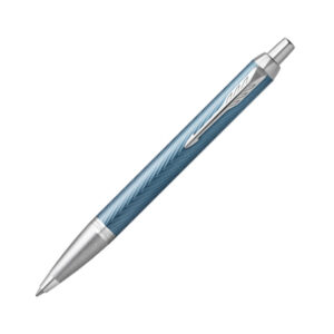 Parker IM Premium系列藍灰色曲線幾何紋原子筆(PN-IM-PRM-BGRY-CT-BP)