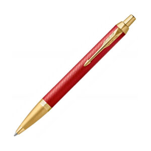 Parker IM Premium系列磨砂紅三角紋金夾原子筆(PN-IM17-PRMRED-GT-BP)