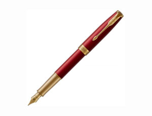 Parker Sonnet系列新版紅色金夾18K金筆咀墨水筆(PN-SON17-RED-GT-F)