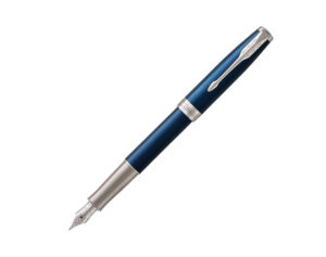 Parker Sonnet系列新版藍色銀夾18K金筆咀墨水筆(PN-SON17-BLU-CT-F)