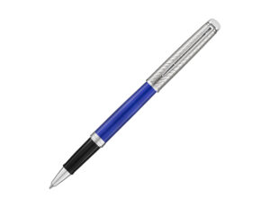 WATERMAN HÉMISPHÈRE系列尊貴藍波浪紋銀夾走珠筆(WTM-HEM-DLXBLU-CT-RB)