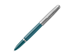 Parker 51系列墨水筆-青綠銀夾(PN-51-LBLU-CT-F)