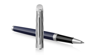 WATERMAN HÉMISPHÈRE系列Deluxe Blue深藍桿波浪紋銀夾 走珠筆 (WTM-HEM-DLXBLU22-RB) - Image 2