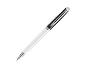 WATERMAN HÉMISPHÈRE系列Colour Blocking 黑配白銀夾原子筆(WTM-HEM-BLKWHT-CT-BP)