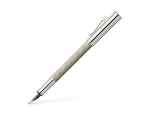 德國Graf von Faber-Castell Guilloche系列淺灰扭索紋筆杆18K黃金咀墨水筆 (GFAB-GUI-LGRY-FP)