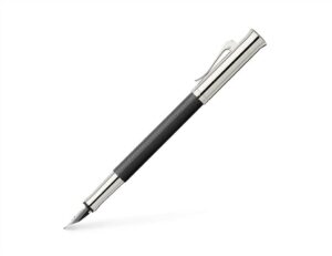 德國Graf von Faber-Castell Guilloche系列黑色扭索紋筆杆18K黃金咀墨水筆 (GFAB-GUI-BLK-FP)