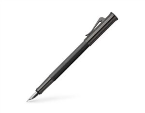 德國Graf von Faber-Castell Guilloche系列全黑扭索紋筆杆18K黃金咀墨水筆 (GFAB-GUI-MONOBLK-FP)