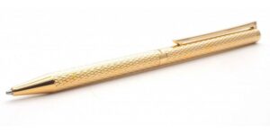 法國S.T. Dupont 經典Classique系列 – 全金色菱型紋 原子筆 (DUP-CLQ-GLD-GT-BP) - Image 2