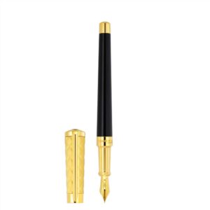 法國S.T. Dupont Liberty系列 - 黑配黃金 14K黃金筆咀墨水筆 (DUP-LBT-BLKGLD-F) - Image 3