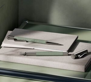 德國Graf von Faber-Castell Guilloche系列鼠尾草綠扭索紋原子筆 (GFAB-GUI-SAGE-BP) - Image 2