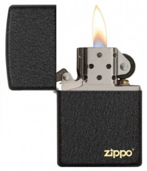 Zippo 防風火機 – 磨砂黑分裂紋LOGO (ZPO-236ZL) - Image 2