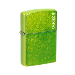 Zippo 防風火機 – 瑩光綠拉絲紋LOGO (ZPO-24513ZL)