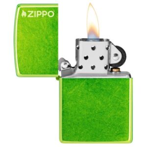 Zippo 防風火機 – 瑩光綠拉絲紋LOGO (ZPO-24513ZL) - Image 2