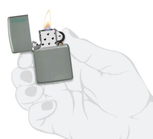 Zippo 防風火機 – 鼠尾草灰LOGO (ZPO-49843ZL) - Image 3