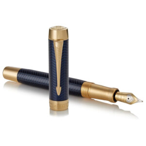 Parker Duofold系列Prestige Blue Chevon 23K黃金夾18K黃金筆咀墨水筆 (PN-DUO-PRMBLU-GT-FP)