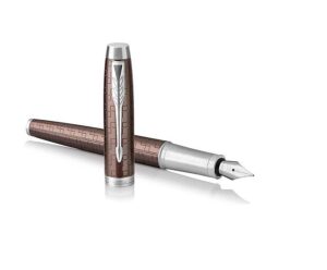Parker IM Premium系列啡色方格紋銀夾墨水筆 (PN-IM17-PRMBWN-CT-F) - Image 2