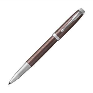 Parker IM Premium系列啡色方格紋銀夾走珠筆 (PN-IM17-PRMBWN-CT-RB)