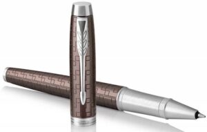 Parker IM Premium系列啡色方格紋銀夾走珠筆 (PN-IM17-PRMBWN-CT-RB) - Image 2