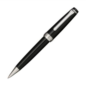 日本Sailor寫樂Pro Gear Slim系列亮黑銀夾原子筆 (SAL-PGS-BLK-CT-BP)