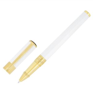 法國S.T. Dupont INITIAL系列白色金夾走珠筆  (DUP-INI-WHT-GT-RB)