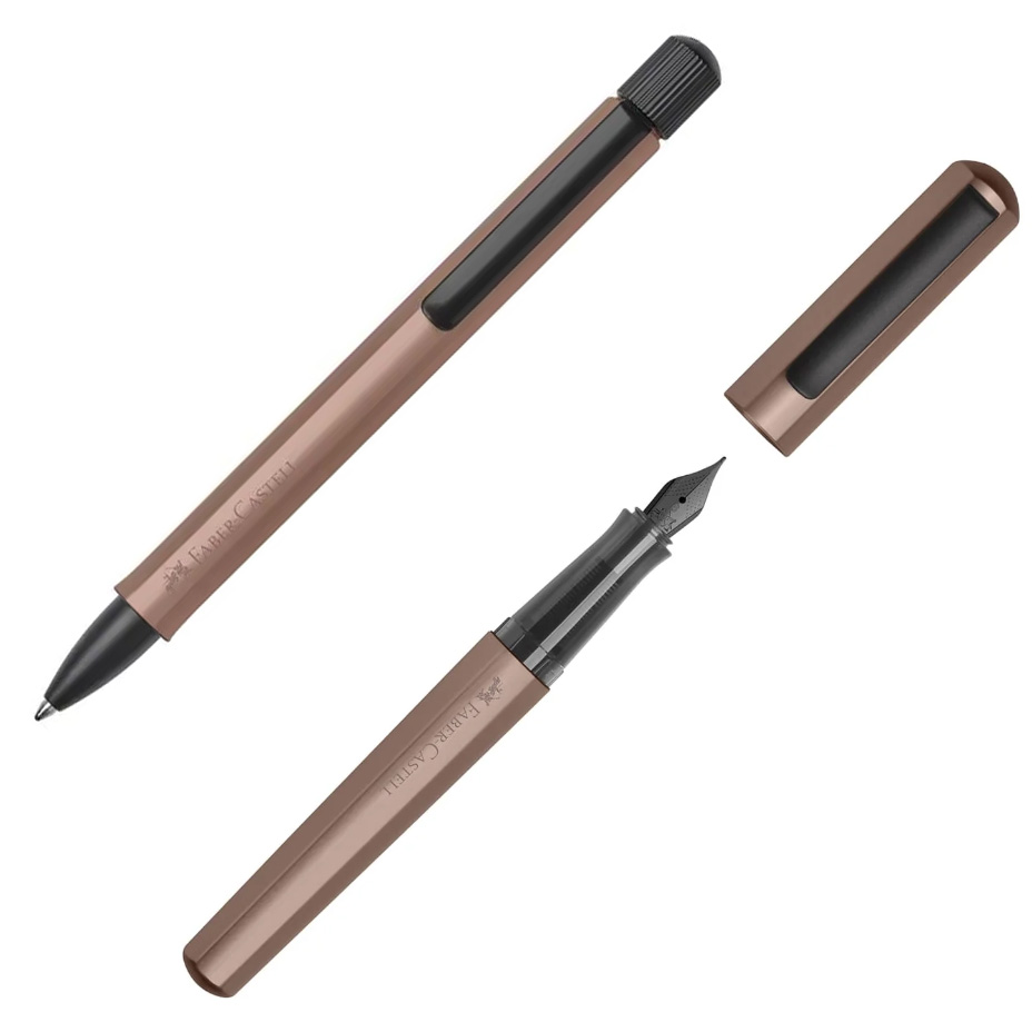 德國Faber-Castell Hexo系列鋁杆古銅色原子筆及墨水筆鐵盒套庄(FAB-HEX-BNZ-SET) - Image 2