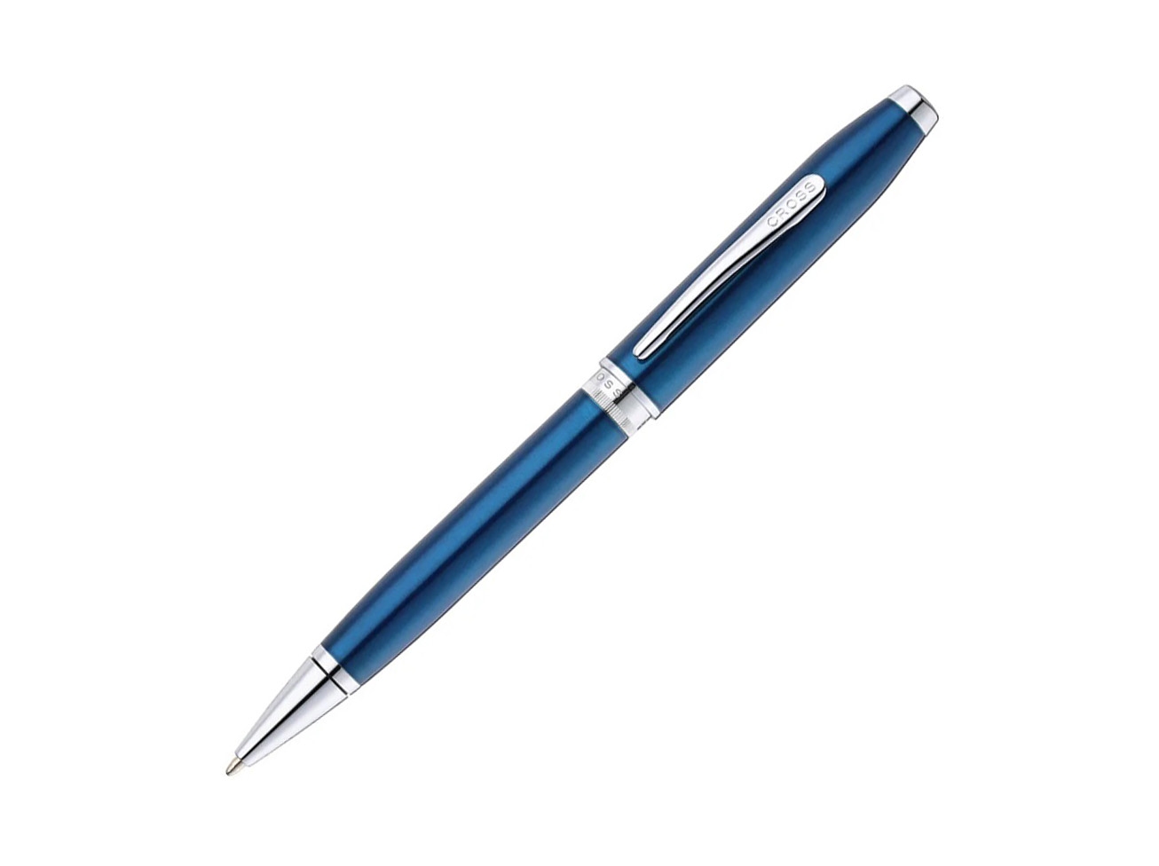 Cross Foundry系列金屬藍色銀夾原子筆 (CRS-FOD-BLU-CT-BP)
