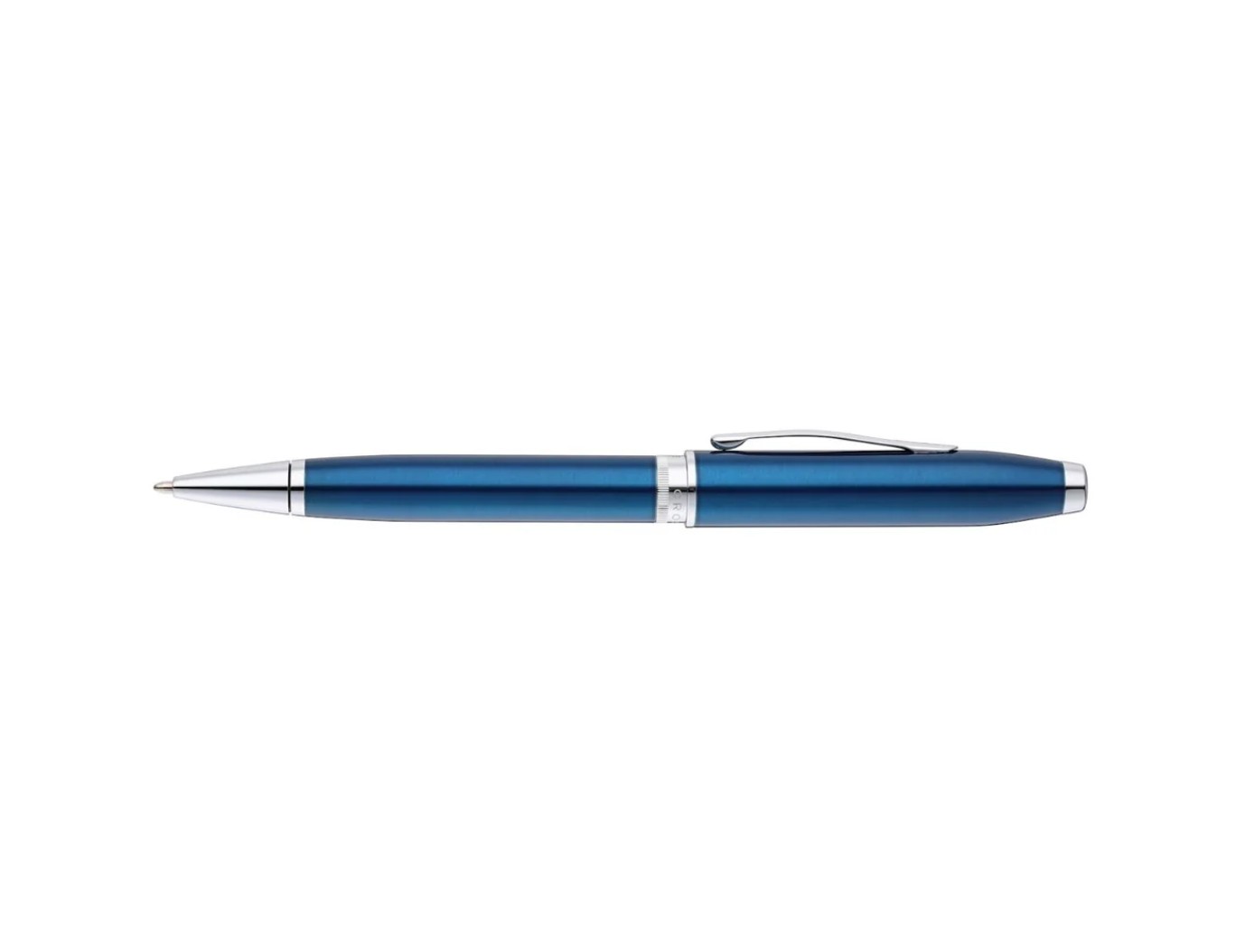 Cross Foundry系列金屬藍色銀夾原子筆 (CRS-FOD-BLU-CT-BP) - Image 2