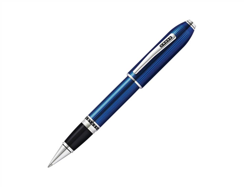 Cross Peerless系列Quartz Blue石英藍鍍鉑金筆夾走珠筆 (CRS-PLS-QBLU-CT-RB)