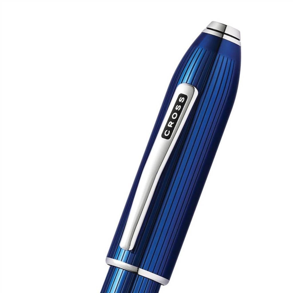 Cross Peerless系列Quartz Blue石英藍鍍鉑金筆夾走珠筆 (CRS-PLS-QBLU-CT-RB) - Image 2