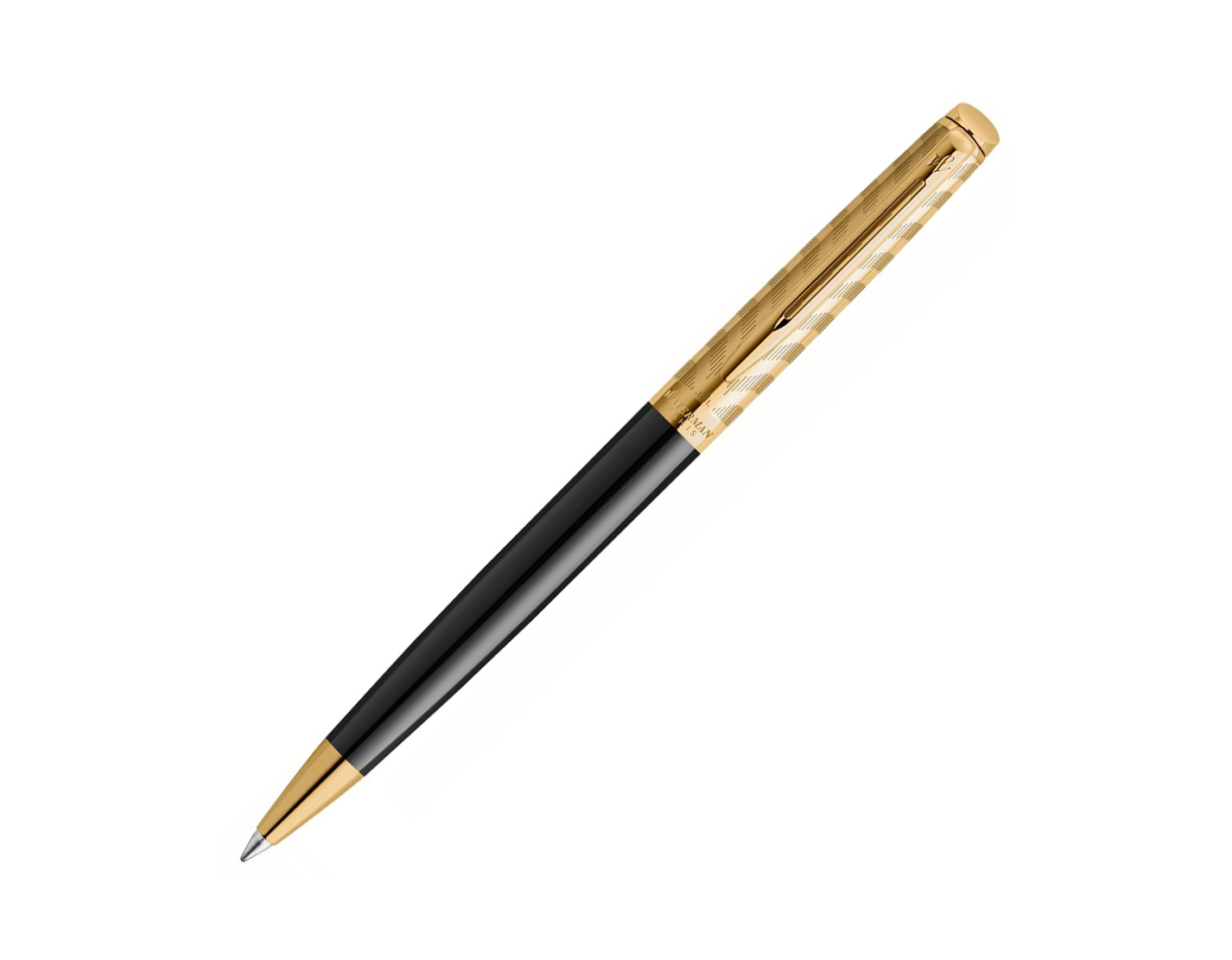 WATERMAN HÉMISPHÈRE系列Deluxe Opera Collection歌劇院之美黃金雕刻紋配黑杆原子筆 (WTM-HEM-DLXBLK26-BP)