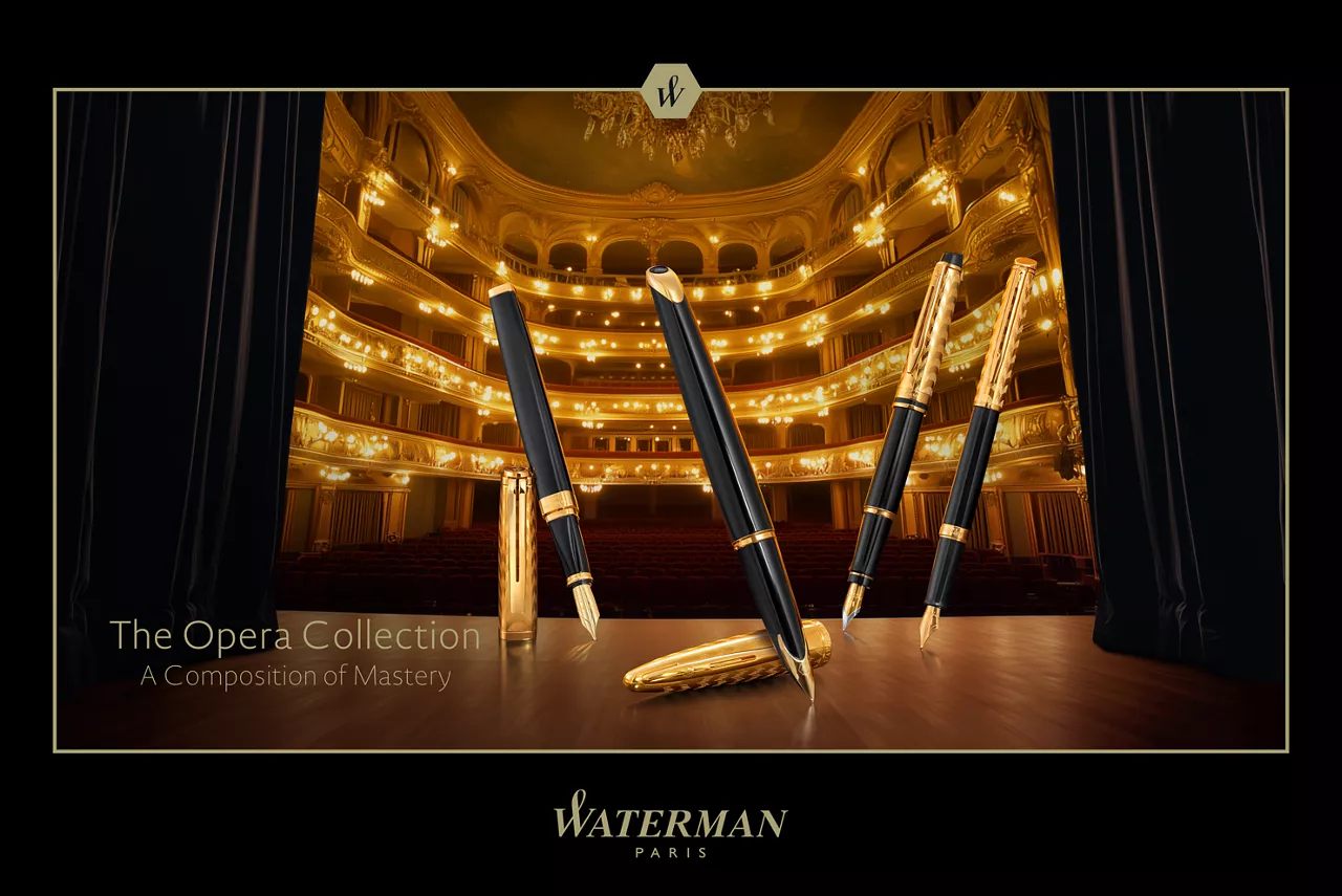 WATERMAN HÉMISPHÈRE系列Deluxe Opera Collection歌劇院之美黃金雕刻紋配黑杆原子筆 (WTM-HEM-DLXBLK26-BP) - Image 5